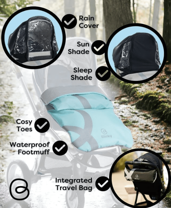 BlinkyWarm All Season Buggy Cover & Cosy Toes