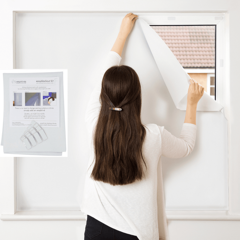Easynight PREMIUM Blackout Blind Kits CREAM 1.5m x 1.35m